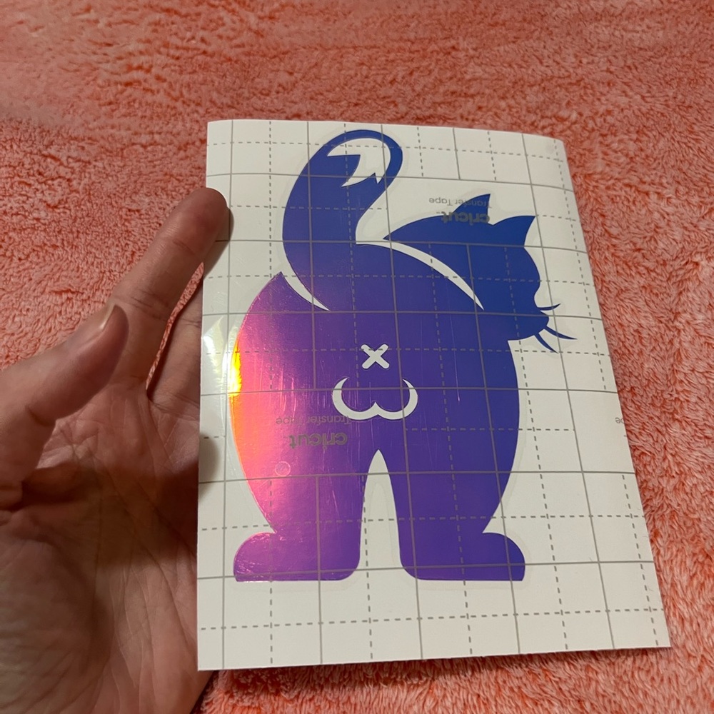 Holographic Cat Vinyl Decal 🐈‍⬛